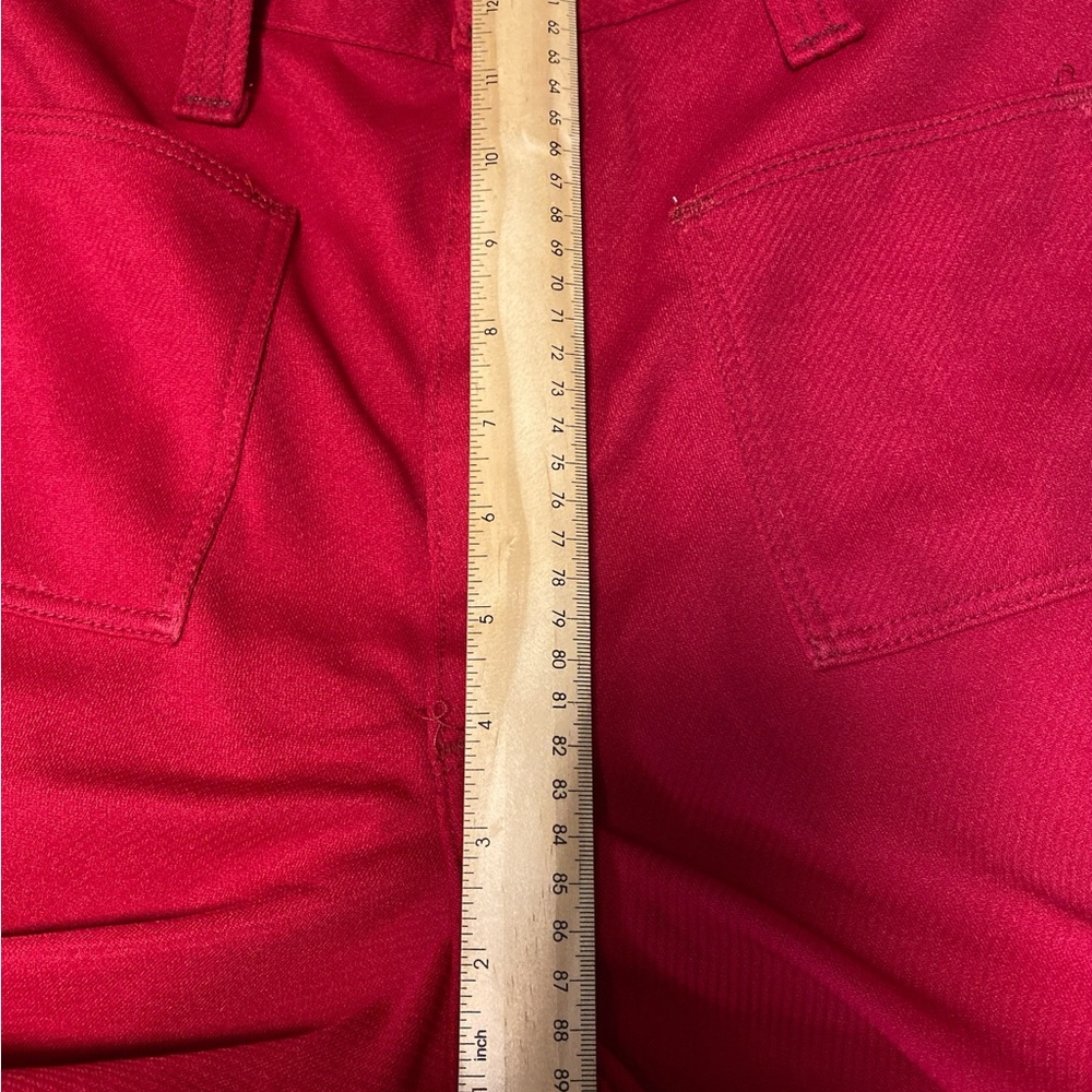 Vintage 60s/70s Wrangler Ladies Red High Waist Wide Leg Slacks - Picture 7 of 8